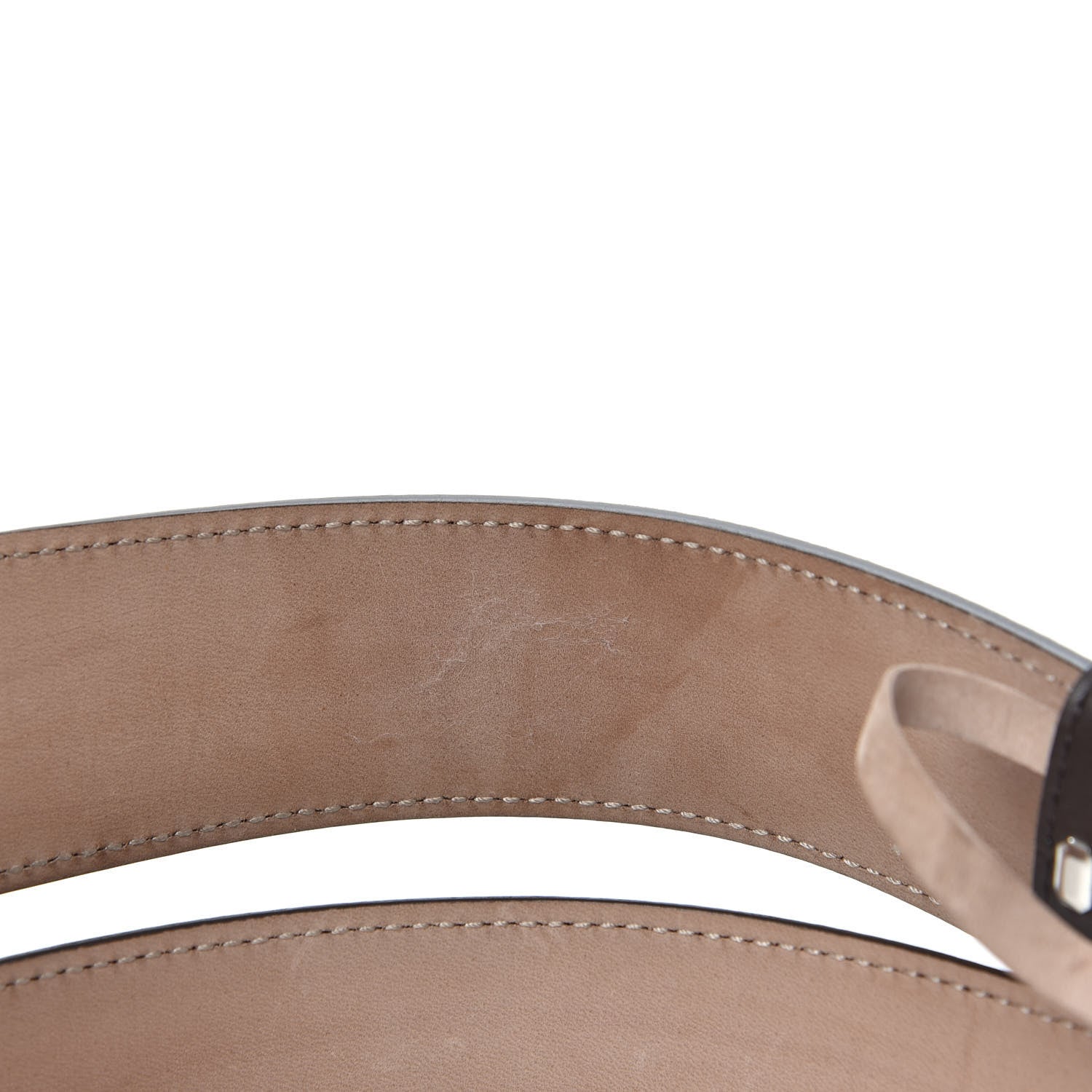 Gucci GG Supreme Monogram Selleria Calfskin Interlocking G 40mm Belt 95 38 Beige Ebony Cocoa 4 of 6