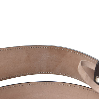 Gucci GG Supreme Monogram Selleria Calfskin Interlocking G 40mm Belt 95 38 Beige Ebony Cocoa 4 of 6