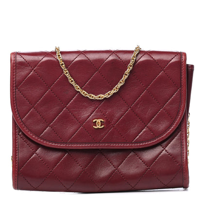 Chanel Lambskin Quilted CC Flap Burgundy 1 of 5