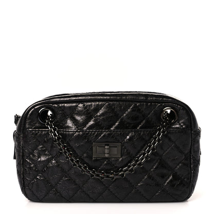 Chanel Metallic Aged Calfskin Quilted Medium Reissue Camera Case Black 1 of 8