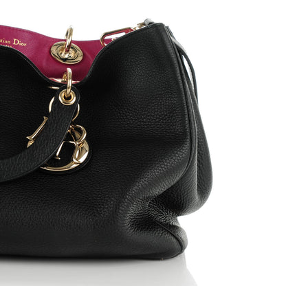 Christian Dior Bullcalf Diorissimo Large Black Rose Indien 9 of 9