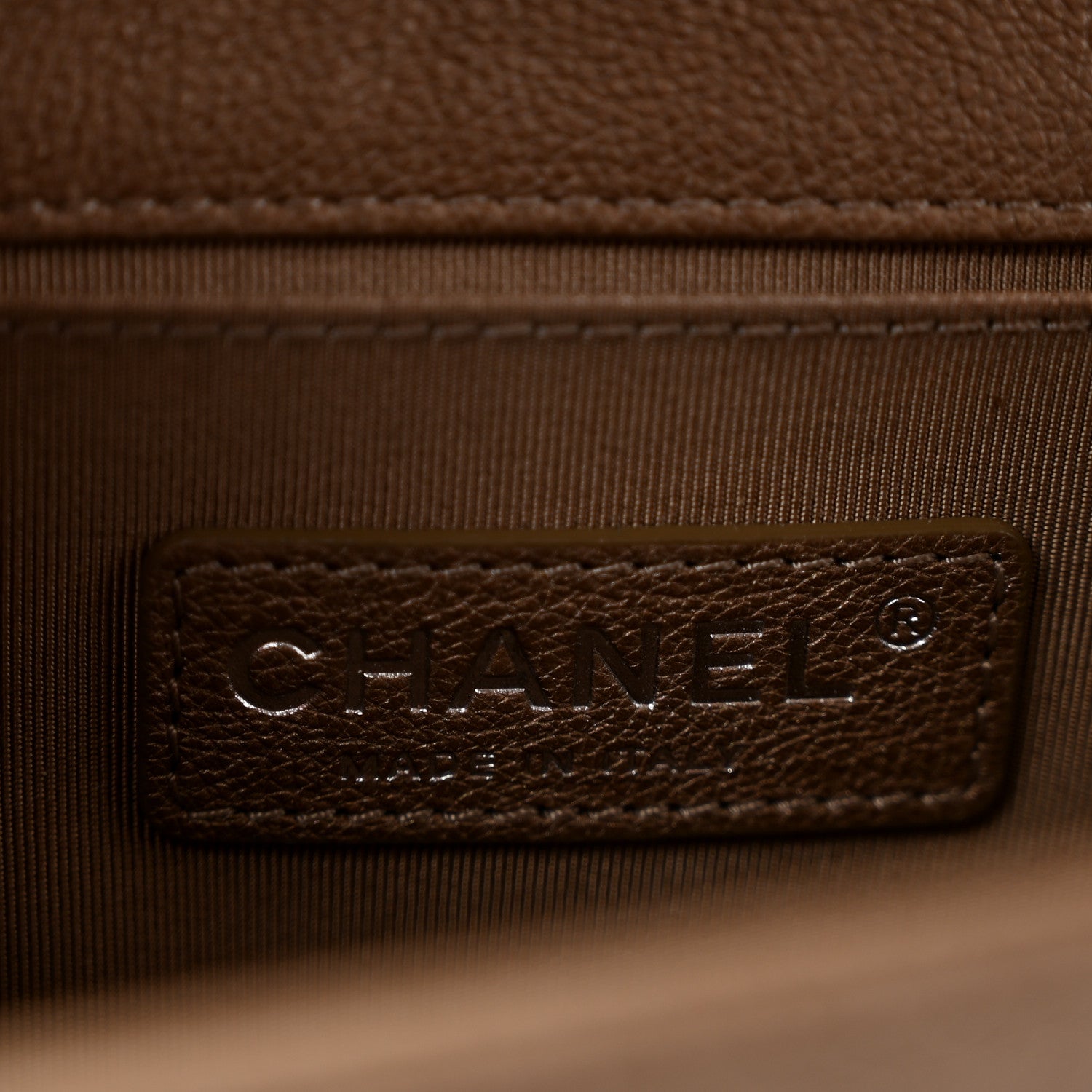 Chanel Metallic Calfskin Quilted Small Boy Flap Taupe 6 of 11