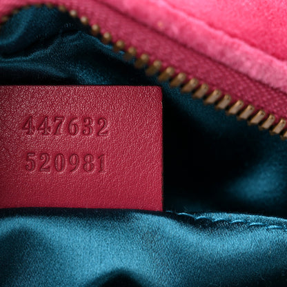 Gucci Velvet Matelasse Small GG Marmont Chain Shoulder Bag Light Raspberry Rose 7 of 10
