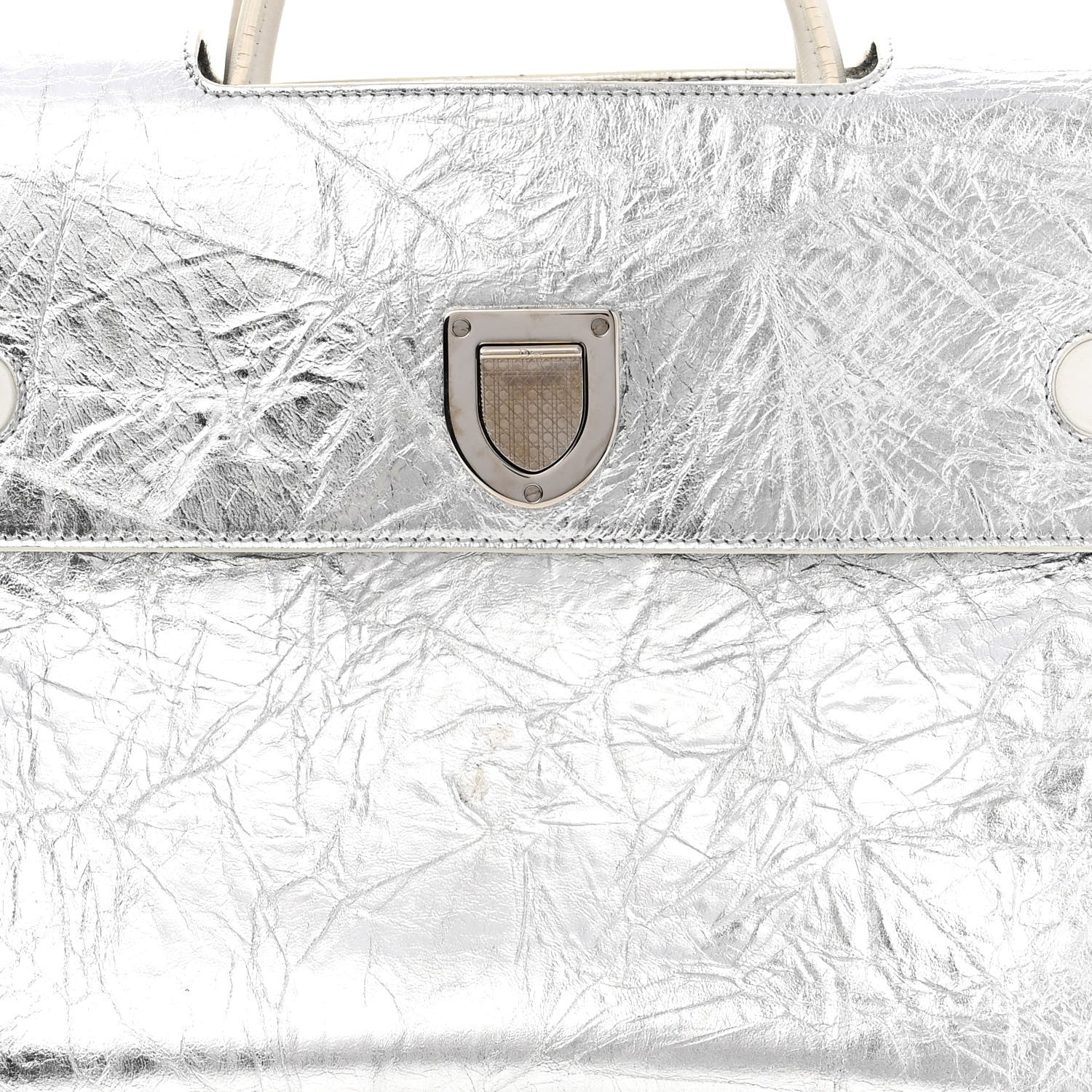 Christian Dior Metallic Calfskin Large Diorever Flap Silver 6 of 13