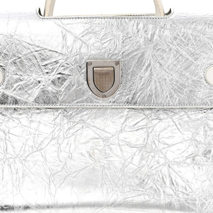 Christian Dior Metallic Calfskin Large Diorever Flap Silver 6 of 13