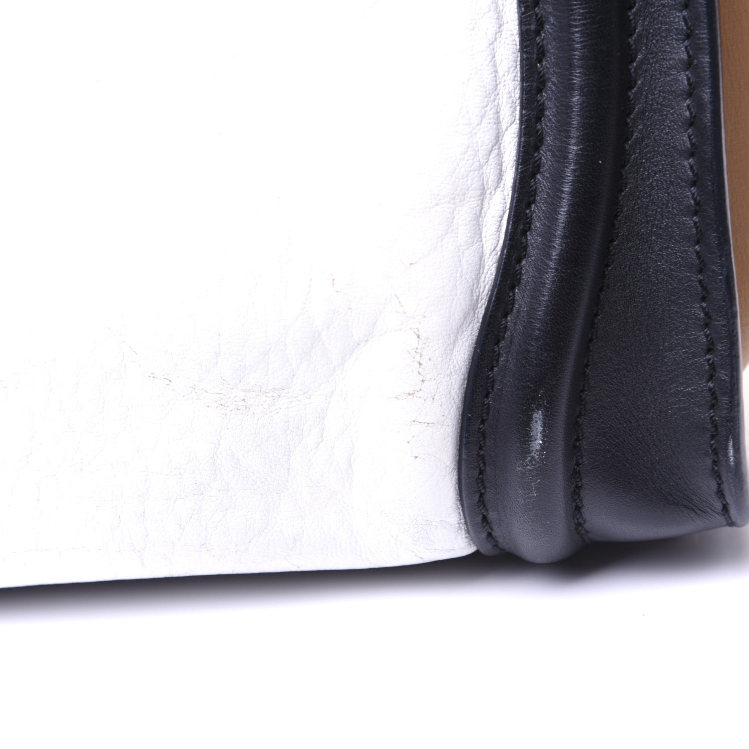 Celine Smooth Calfskin Shrunken Lambskin Micro Tri-Color Luggage White 13 of 14