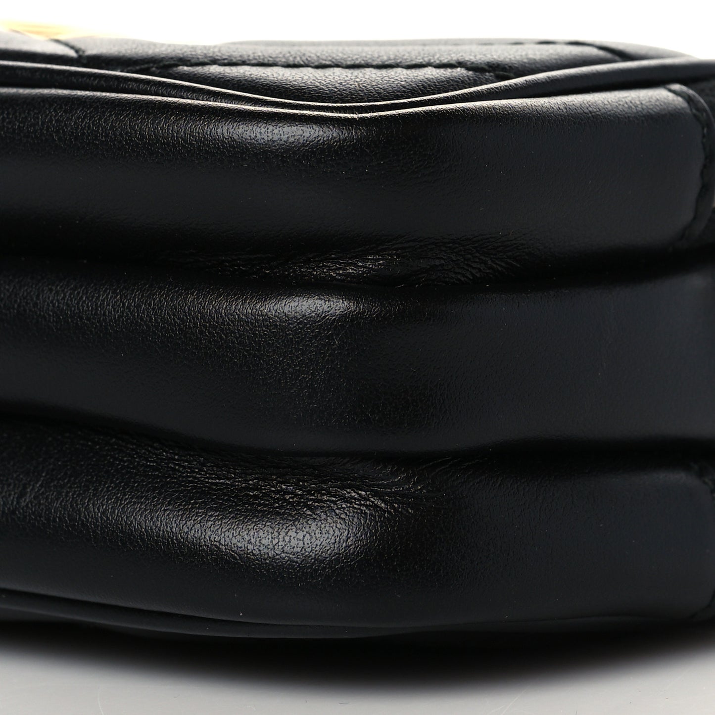 Calfskin Matelasse Mini GG Marmont Chain Crossbody Bag Black