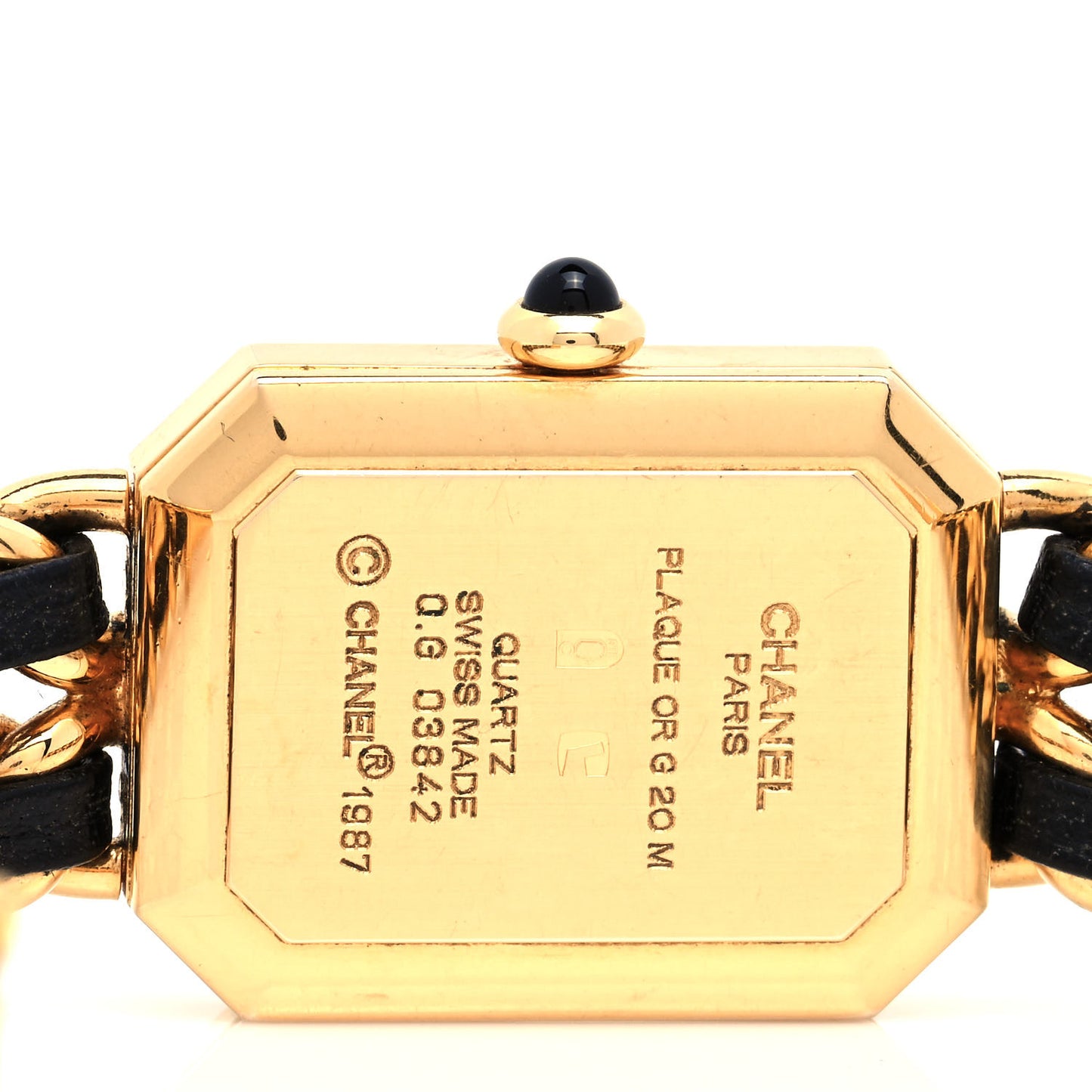 Stainless Steel Lambskin 20mm Chain Premiere Quartz Watch Gold L