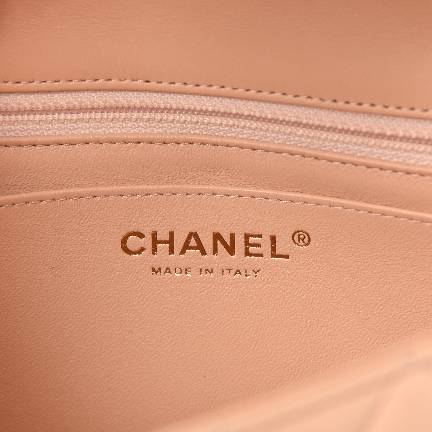 Chanel Lambskin Quilted Mini Rectangular Flap Beige 8 of 11