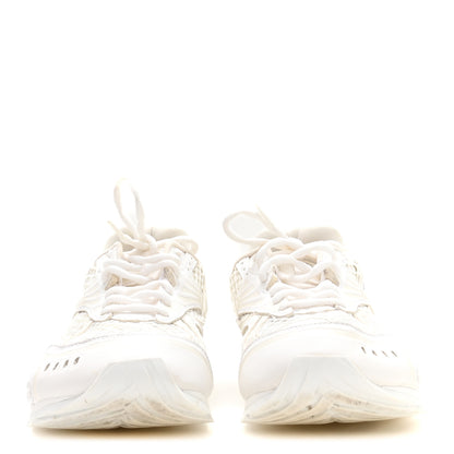 Bottega Veneta Calfskin Fishnet Fabric Orbit Sneakers 38 White 3 of 10