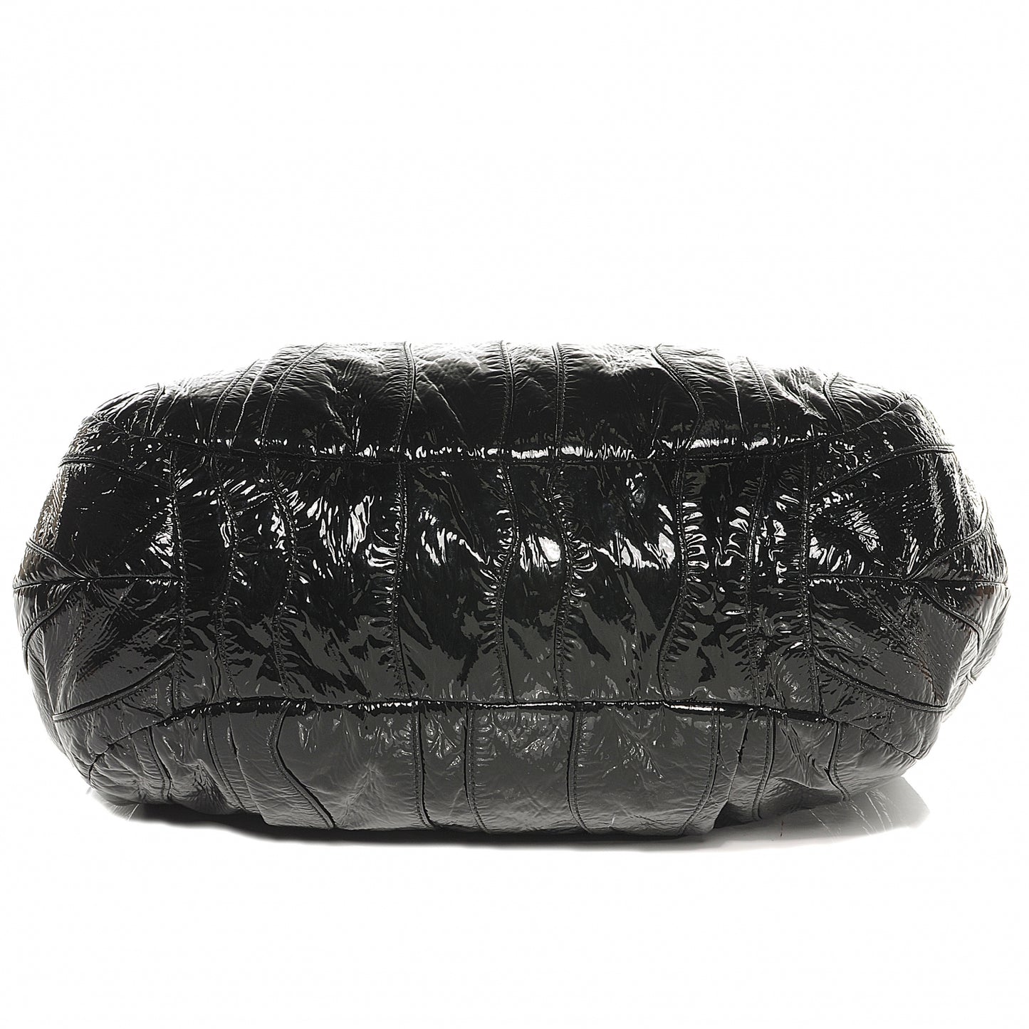 Vernice Stripes Handbag Black