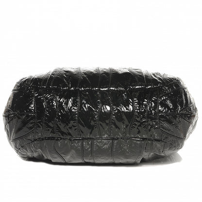 Prada Vernice Stripes Handbag Black 13 of 13