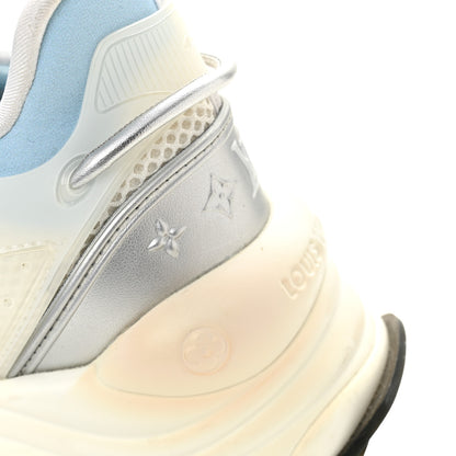 Louis Vuitton Patent Calfskin Technical Mesh Monogram Run 55 Sneakers 37 Bleu Clair 12 of 13