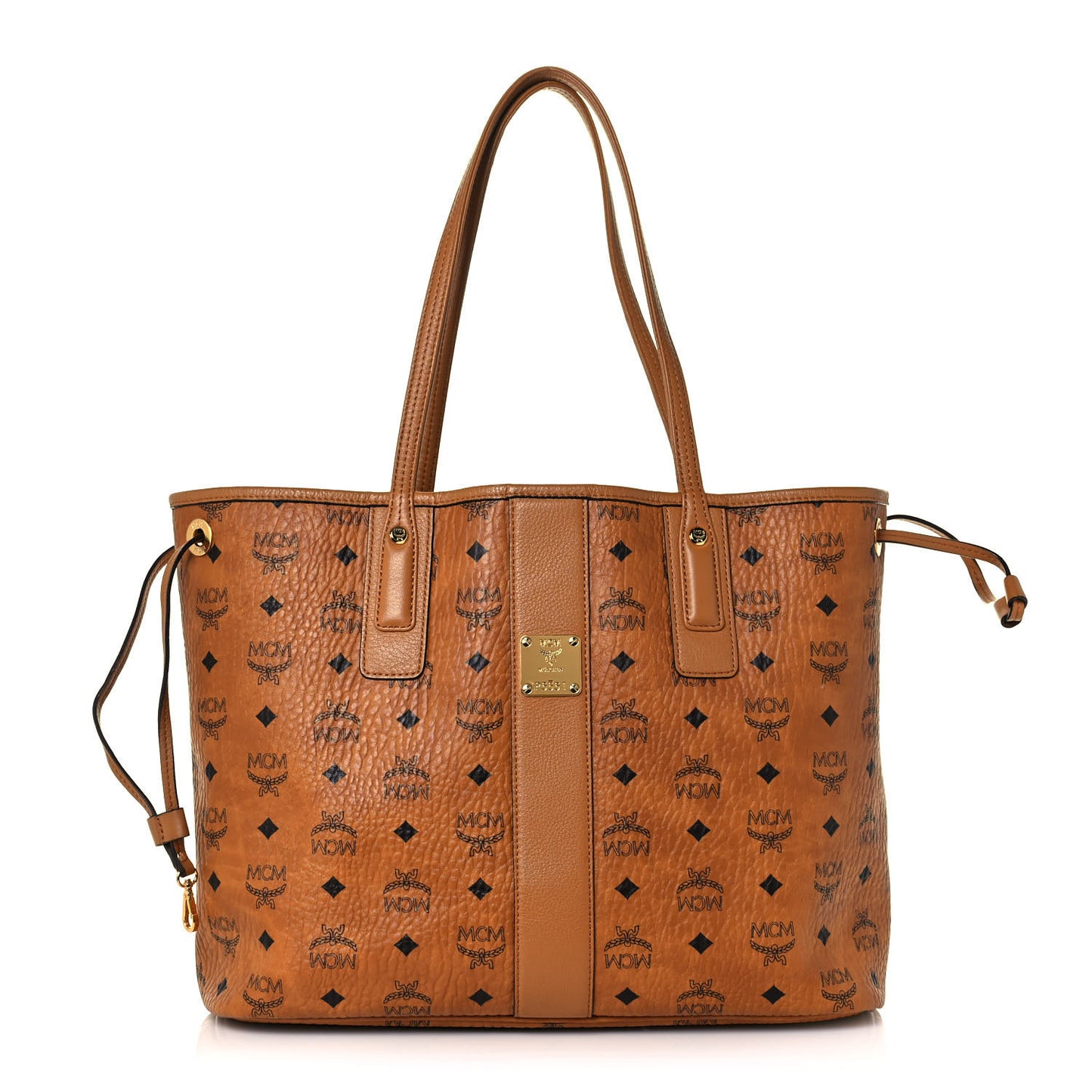 Visetos Medium Liz Reversible Shopper Tote Cognac