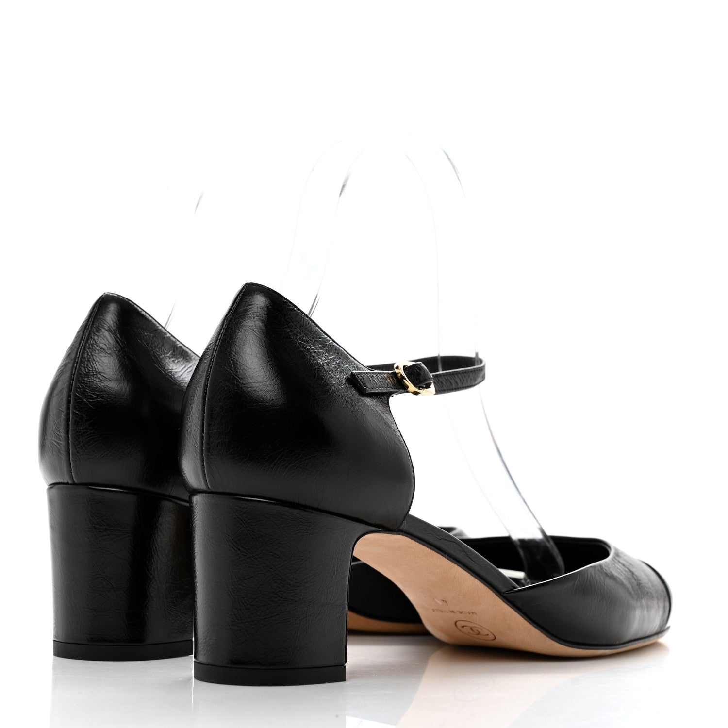 Chanel Patent Calfskin Cap Toe CC Slingback Pumps 40 Black 5 of 10