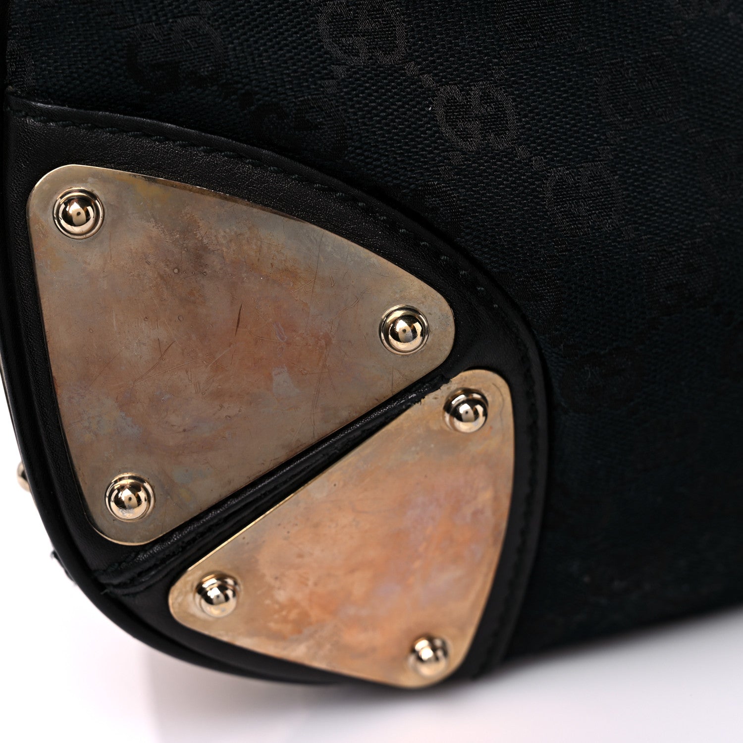 Gucci Monogram Medium Indy Top Handle Hobo Black 11 of 12
