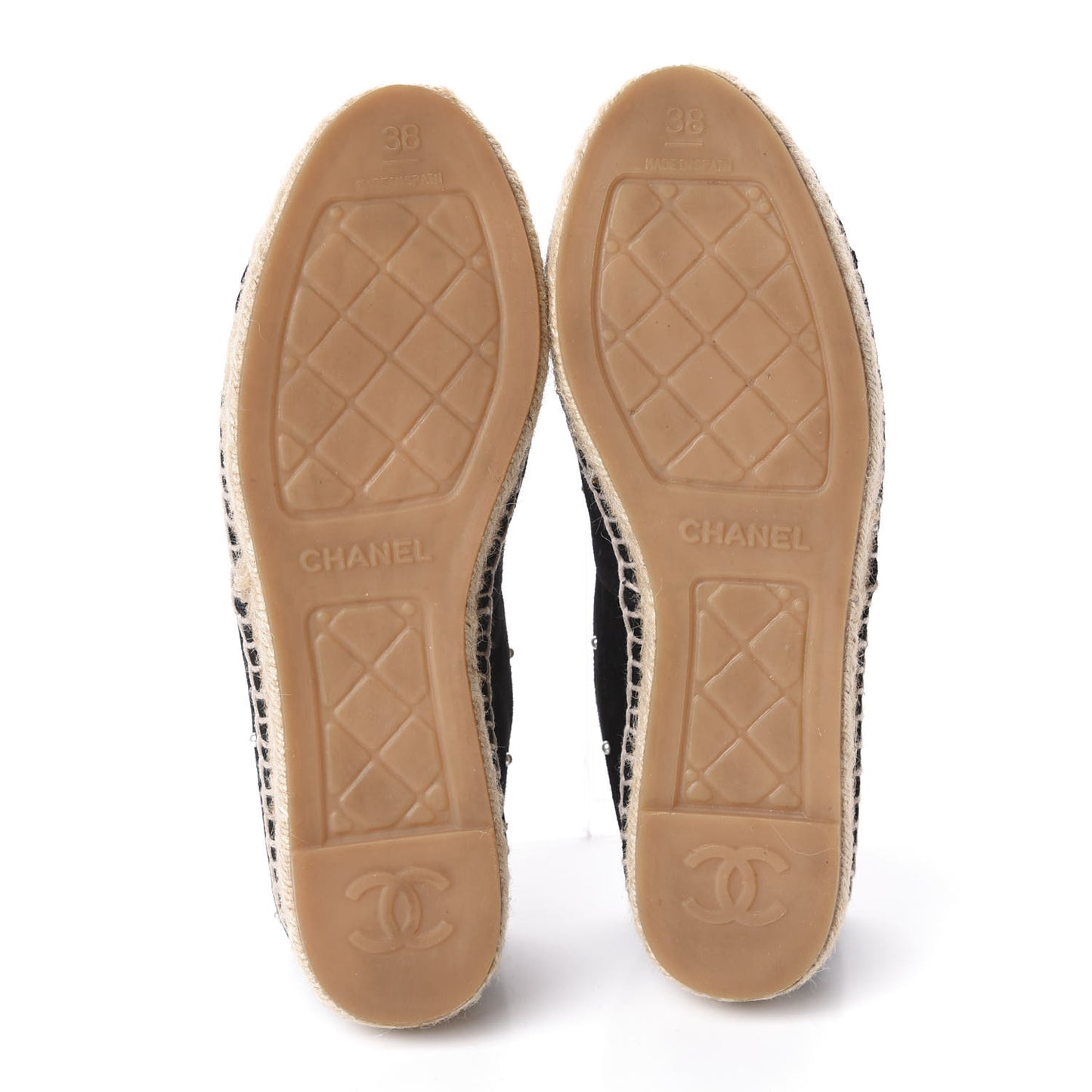Suede Pearl CC Espadrilles 38 Black