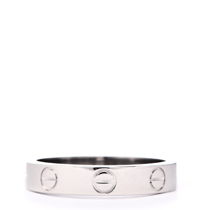 Cartier 18K White Gold 3.5mm LOVE Wedding Band Ring 51 5.75 3 of 4