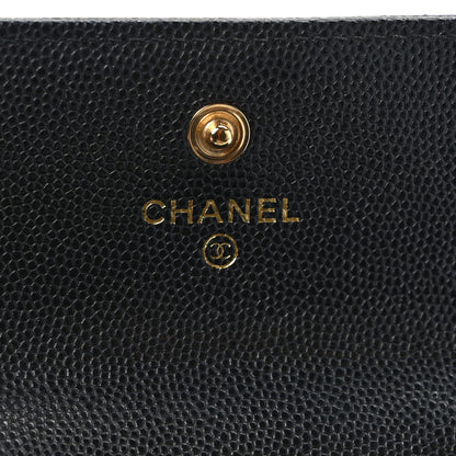 Chanel Caviar Quilted Boy Flap Card Holder Black 6 of 8