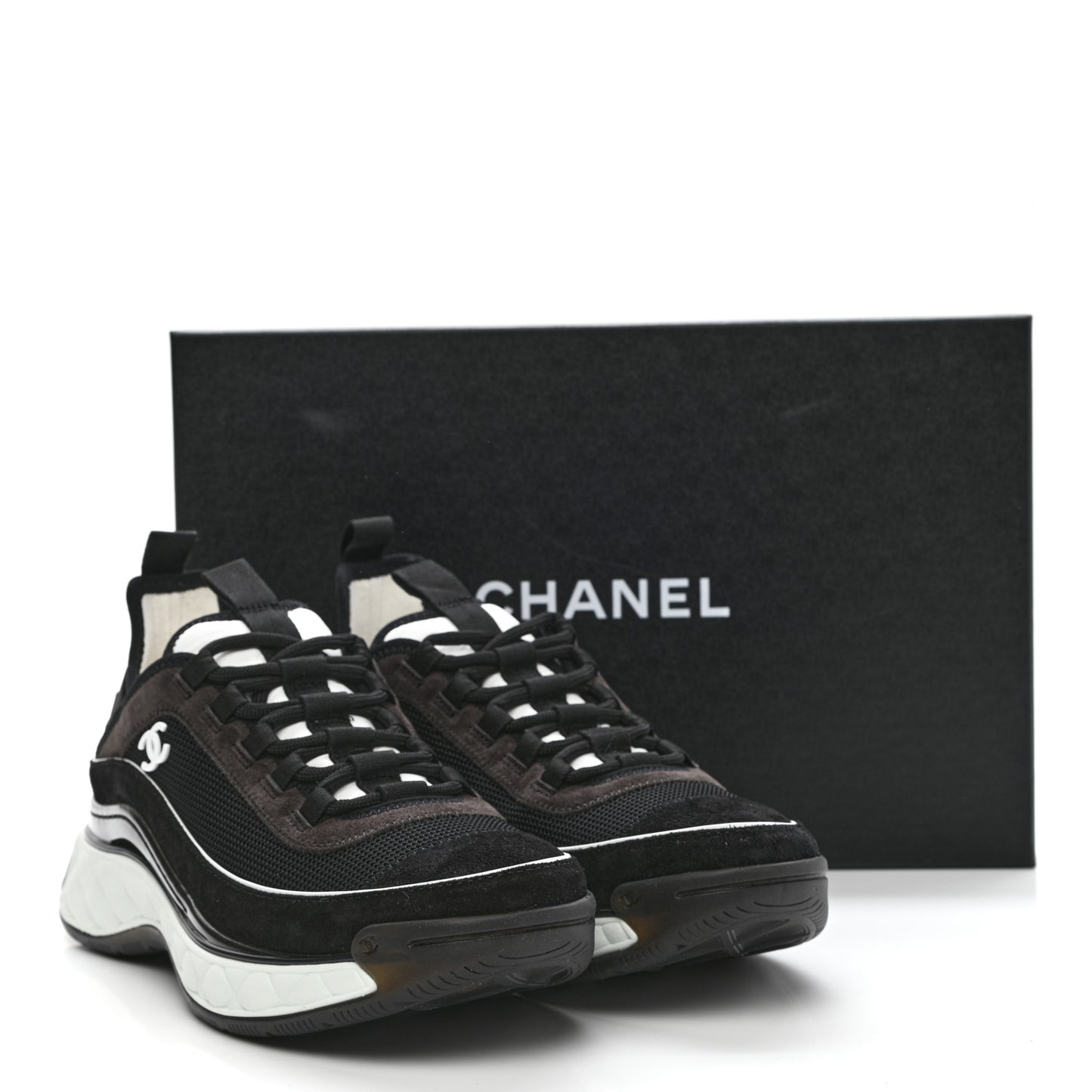 Fabric Suede CC Sneakers 39 Black Dark Grey