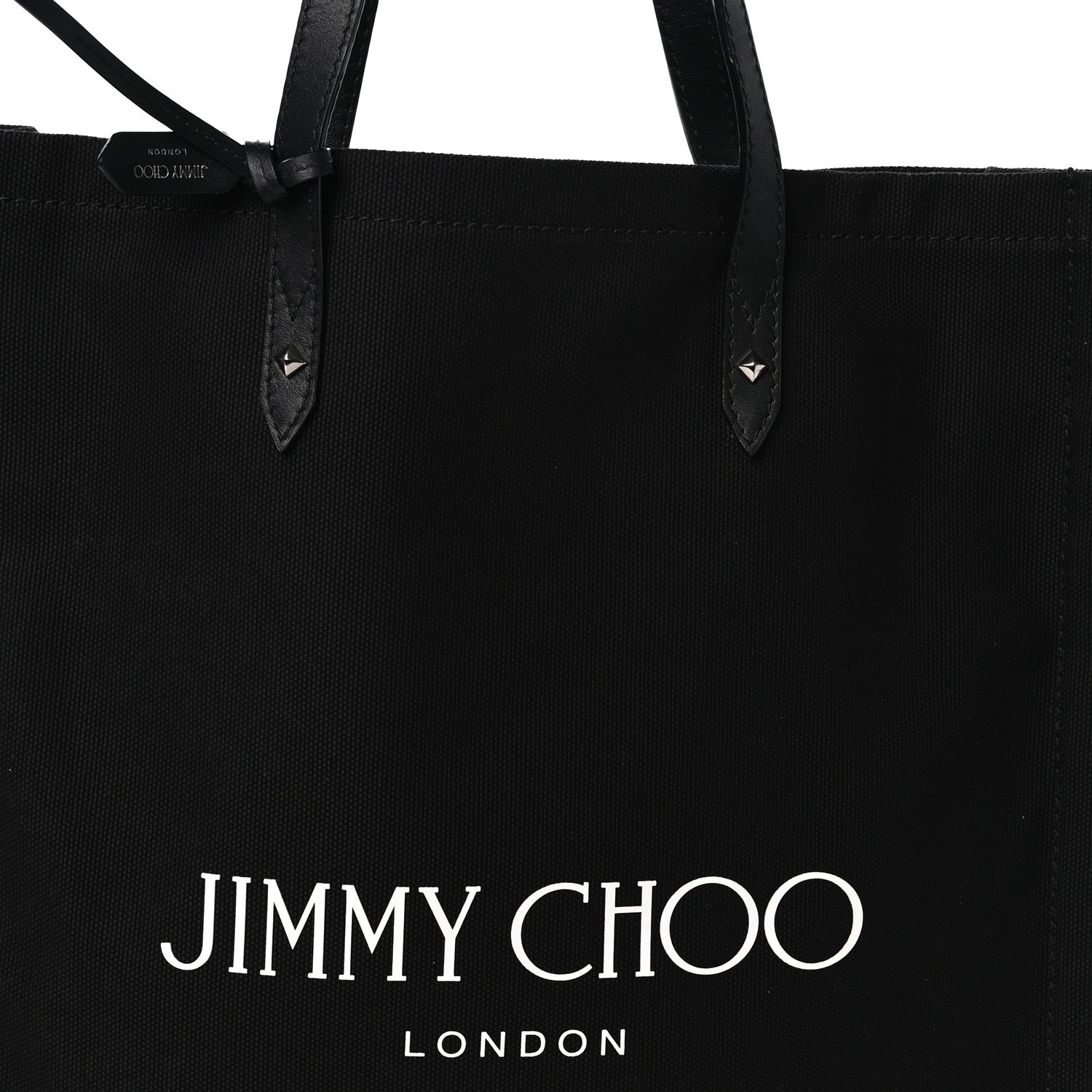 Jimmy Choo Canvas Logo Tote Black 7 of 9