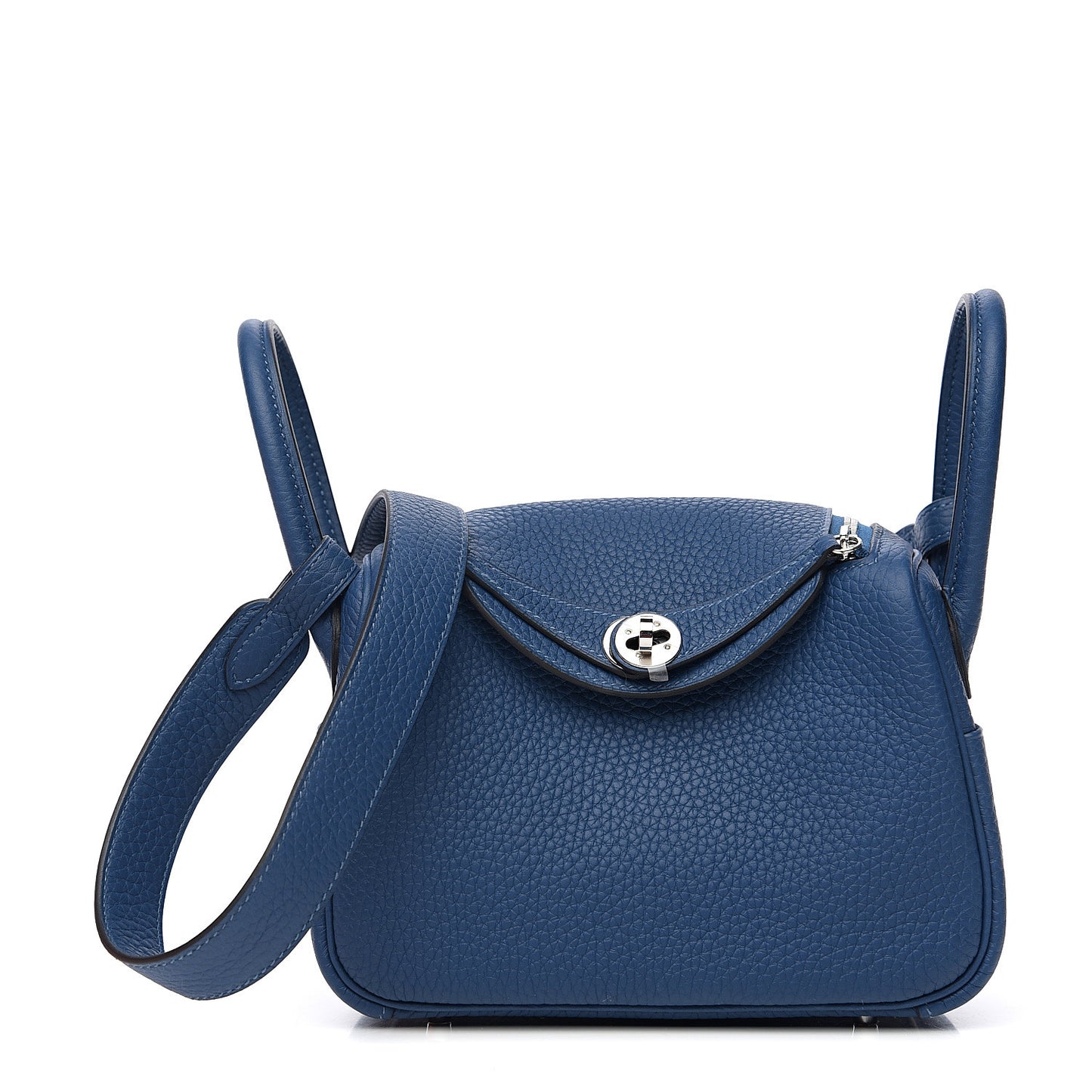 Taurillon Clemence Mini Lindy 20 Deep Bleu