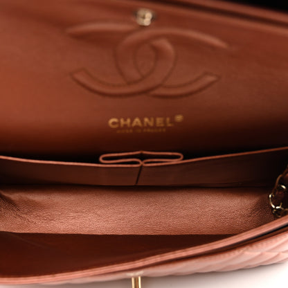 Chanel Metallic Lambskin Quilted Medium Double Flap Bronze 5 of 11