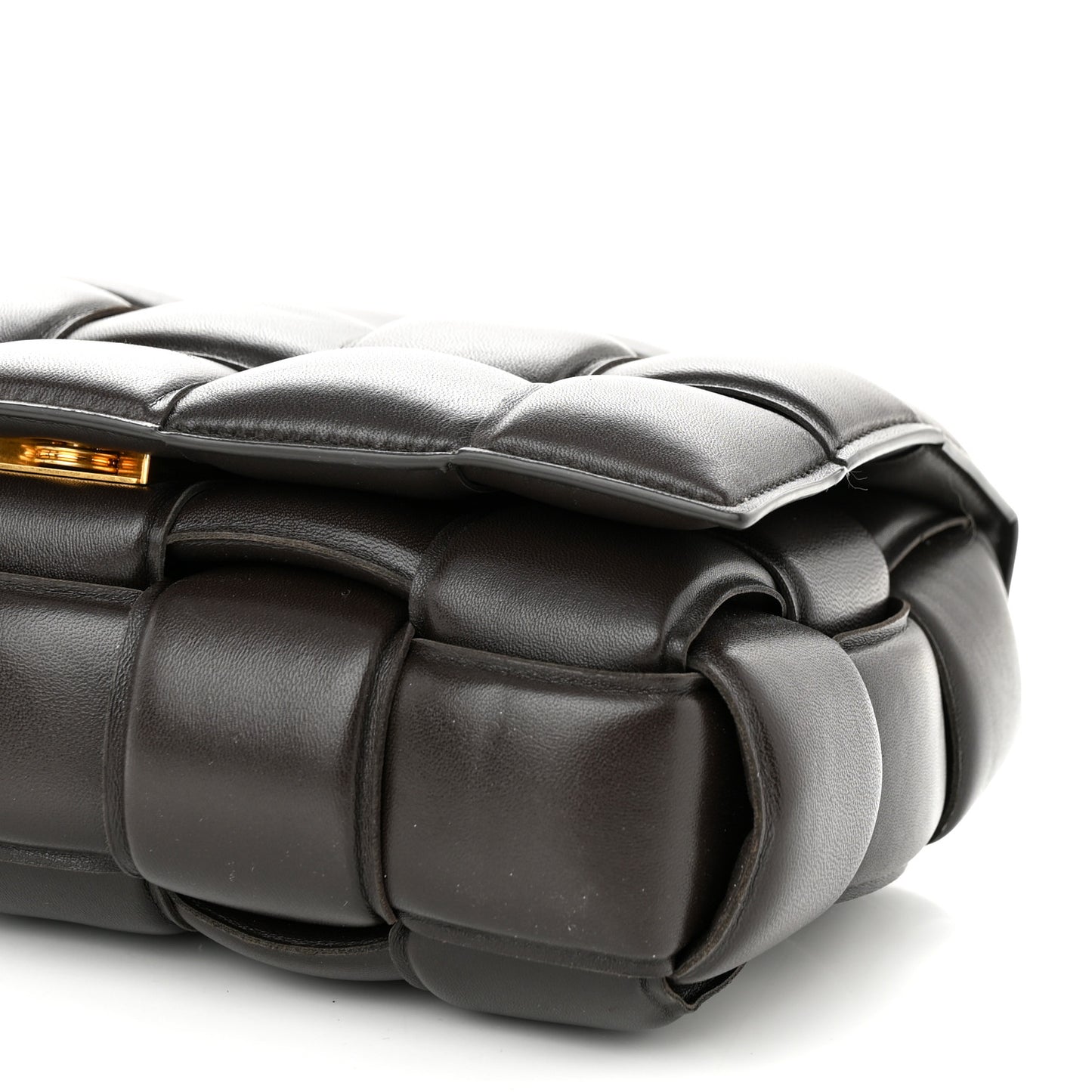 Nappa Maxi Intreccio Padded Cassette Crossbody Bag Fondente