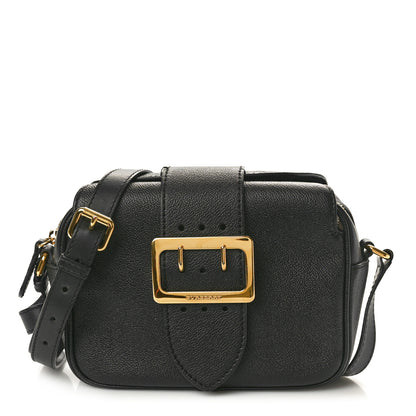 Burberry Soft Grain Calfskin Small Buckle Zip Bag Black 1 of 9