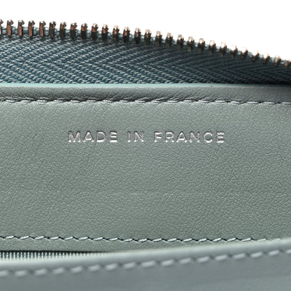 Chanel Caviar Quilted Large Gusset Zip Around Wallet Light Blue 7 of 9