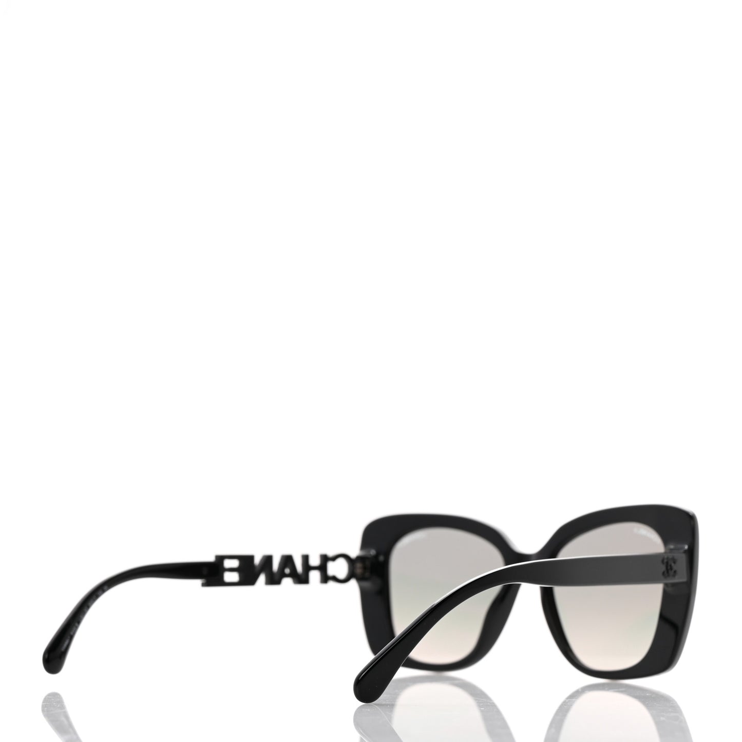 Acetate Strass Square Sunglasses 5422-B Black