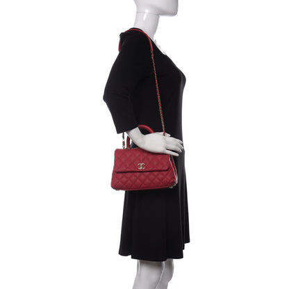 Chanel Caviar Quilted Mini Coco Handle Flap Fuchsia 2 of 11