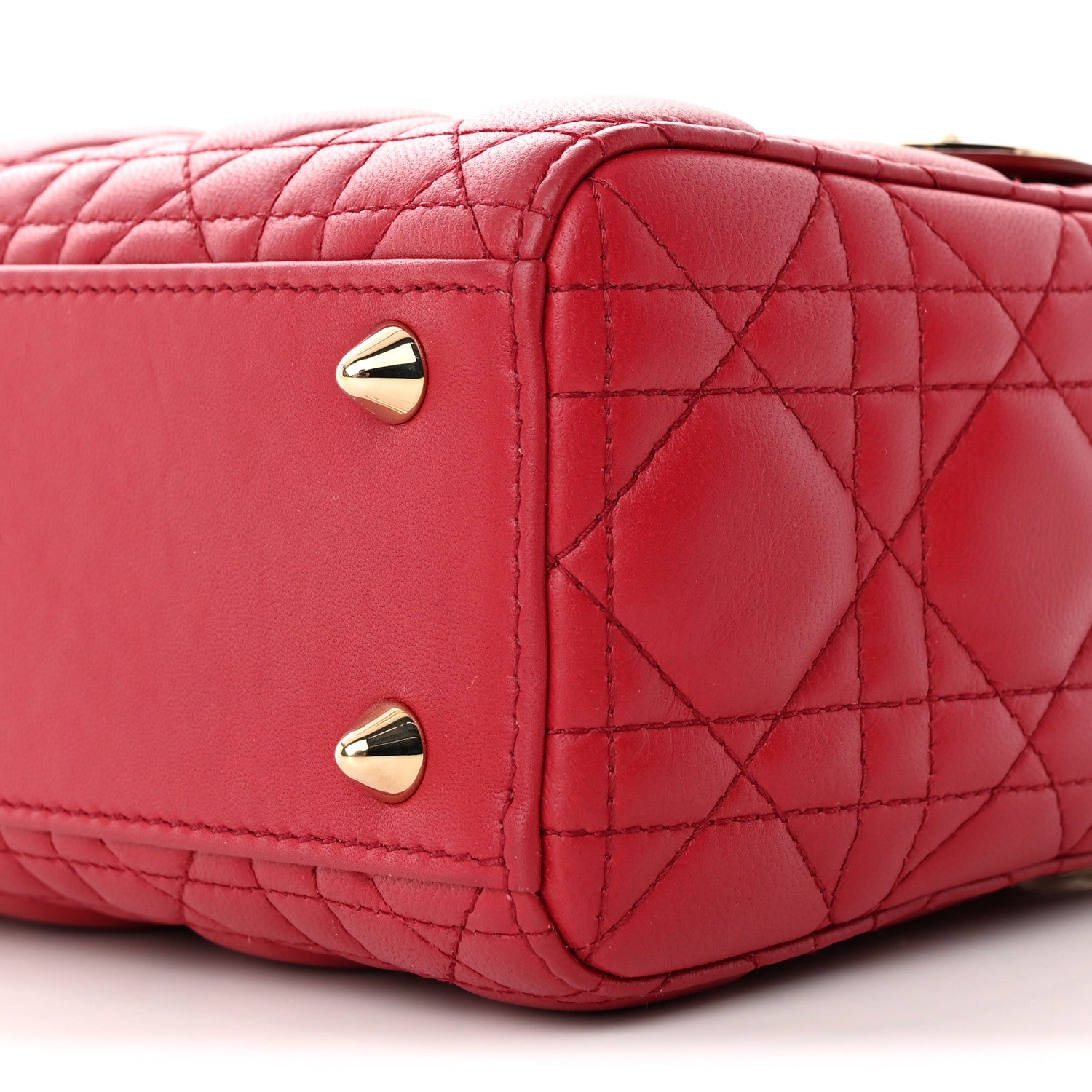 Christian Dior Lambskin Cannage Small My ABCDior Lady Dior Red 9 of 13