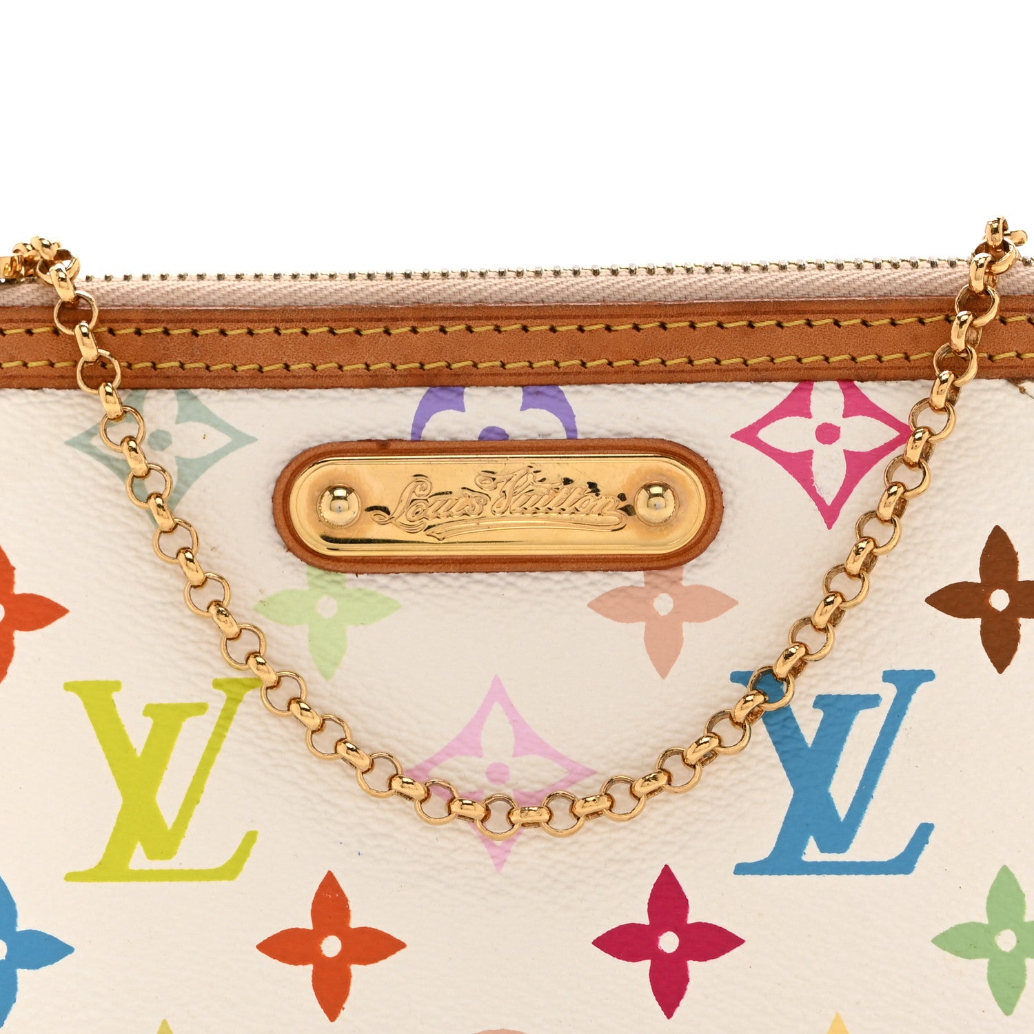 Louis Vuitton Monogram Multicolor Pochette Milla MM White 7 of 9