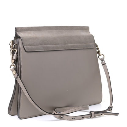 Chloe Calfskin Suede Medium Faye Shoulder Bag Motty Grey 2 of 7