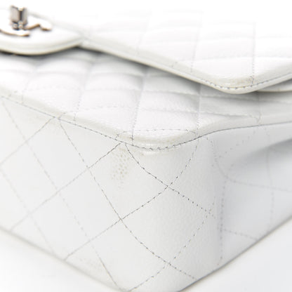 Chanel Caviar Quilted Medium Double Flap White 9 of 19