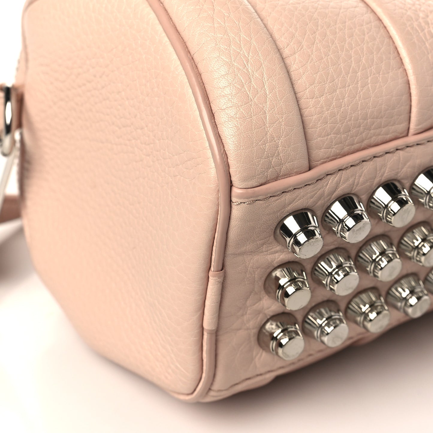 Pebbled Lambskin Mini Rockie Pale Pink Rhodium Hardware