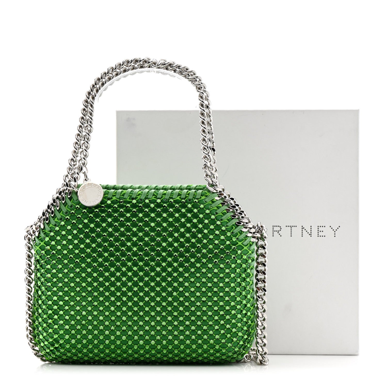 Stella McCartney Mesh Crystal Mini Falabella Crossbody Bag Green 11 of 11
