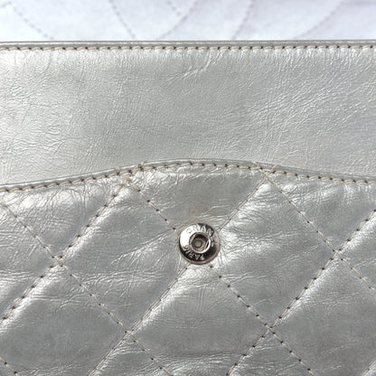Chanel Metallic Aged Calfskin Quilted 2.55 Reissue 227 Flap Silver 19 of 20