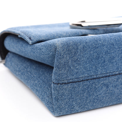 3.1 Phillip Lim 3.1 Denim Alix Soft Flap Clutch Washed Indigo 7 of 8