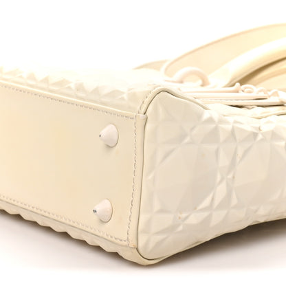 Christian Dior Calfskin Cannage Diamond Small My ABCDior Lady Dior White 9 of 10