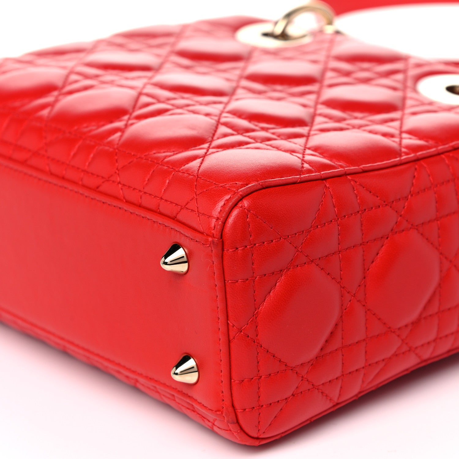 Christian Dior Lambskin Cannage Small Lucky Badges My Lady Dior Red 11 of 15