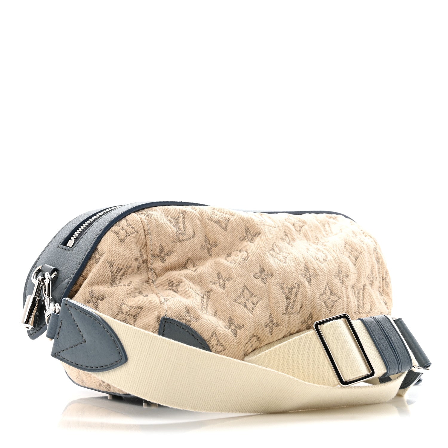 ルイヴィトン Louis Vuitton Monogram Denim Pochette Round Blue 1843887