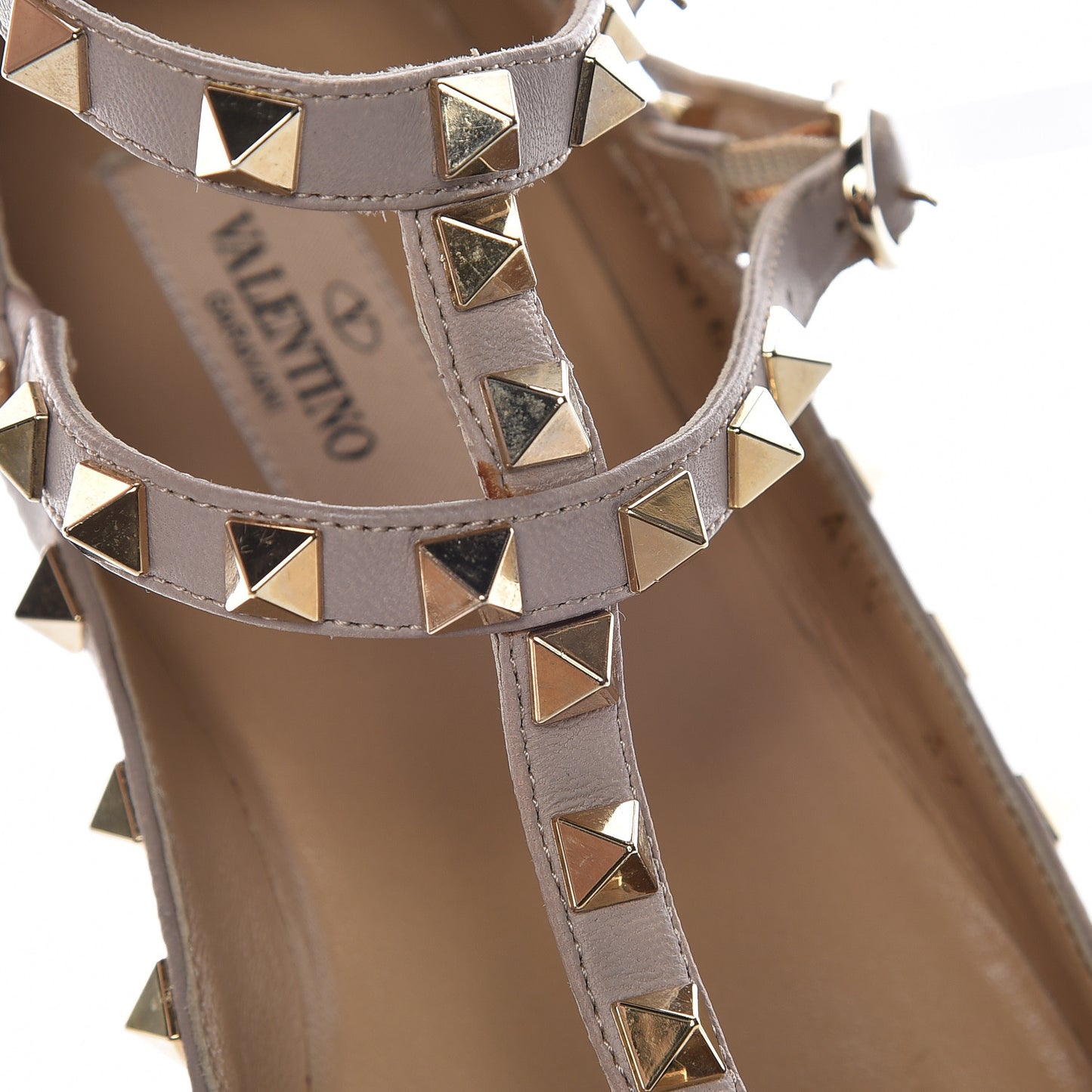 Patent Rockstud Cage Ballerina Flats 37 Black Poudre