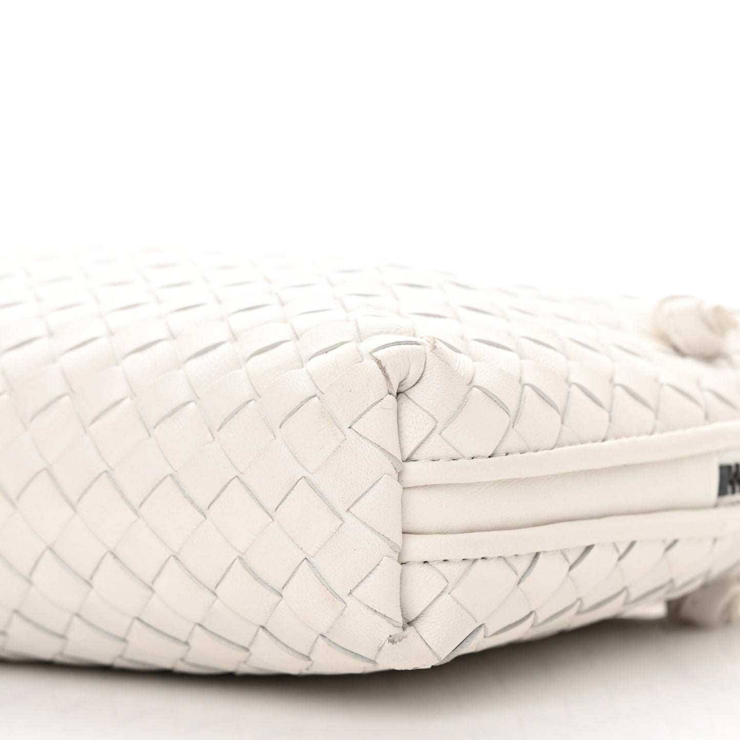 Nappa Intrecciato Nodini Crossbody Messenger White