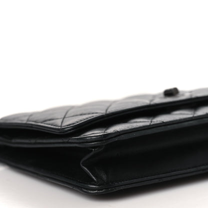 Chanel Aged Calfskin Quilted Reissue Wallet On Chain WOC So Black 9 of 10