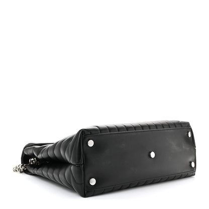 Saint Laurent Calfskin Y Quilted Monogram Large Loulou Chain Satchel Black 4 of 10