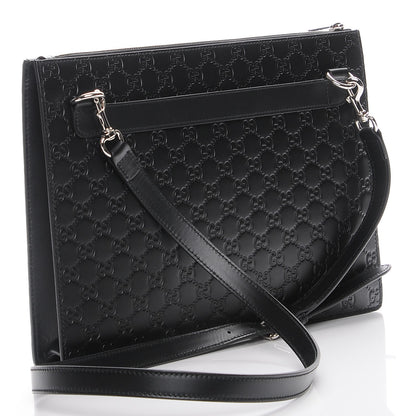 Gucci Guccissima Signature Messenger Bag Black 3 of 7
