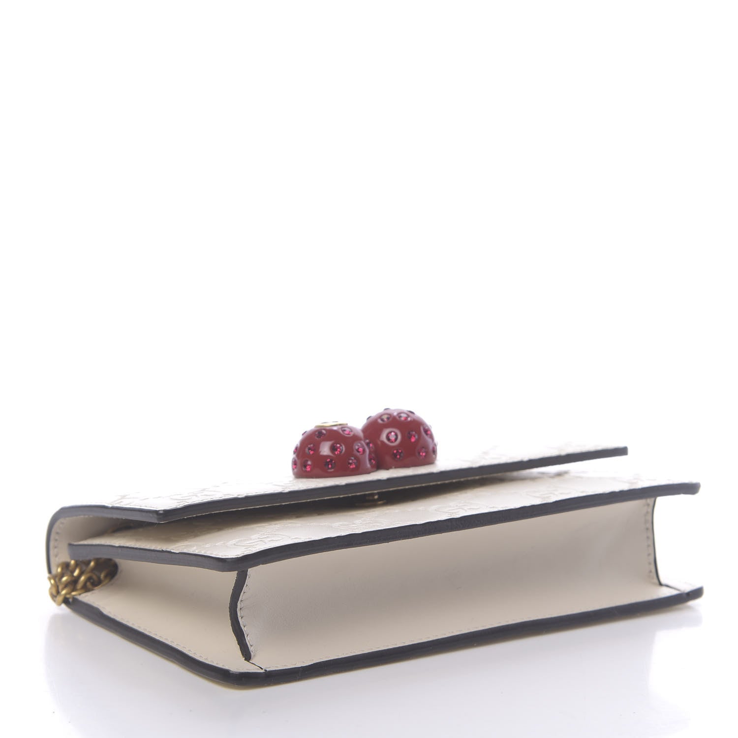 Gucci Guccissima Mini Cherry Chain Bag White 4 of 9