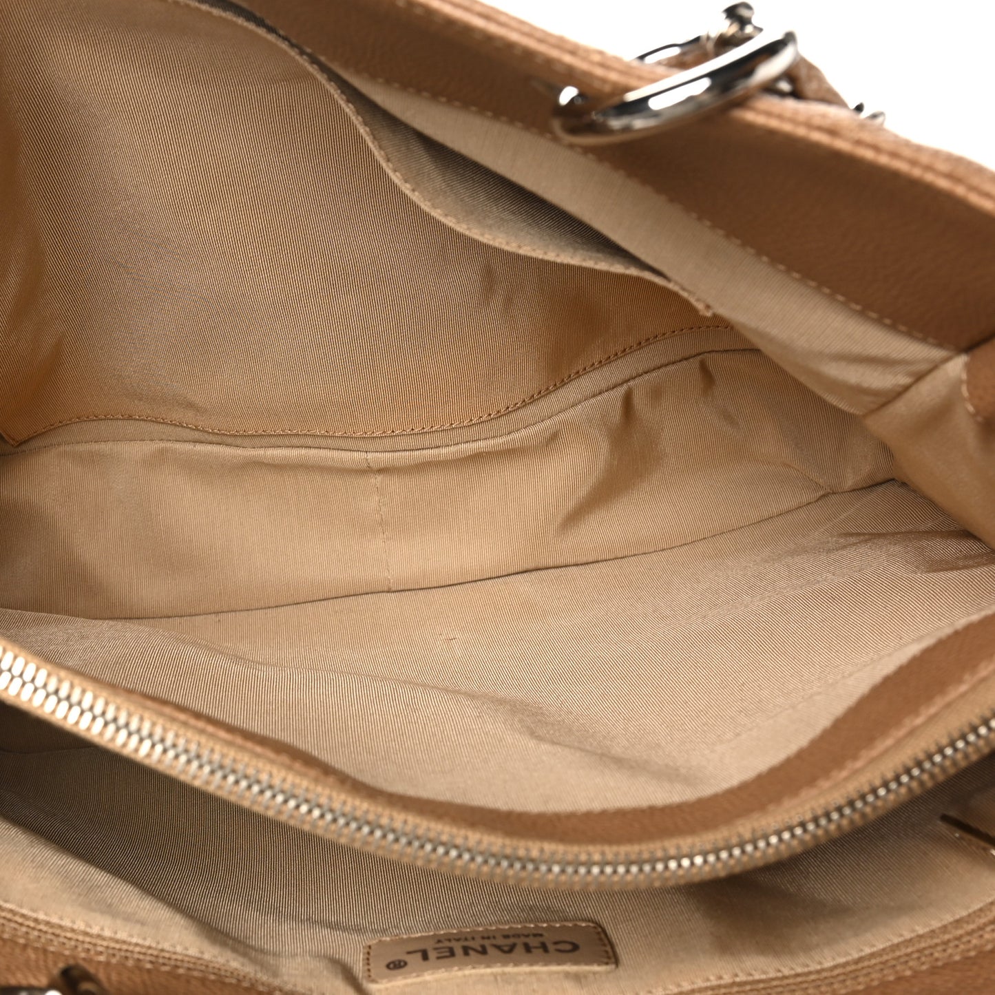 Caviar Quilted Grand Shopping Tote GST Beige Clair